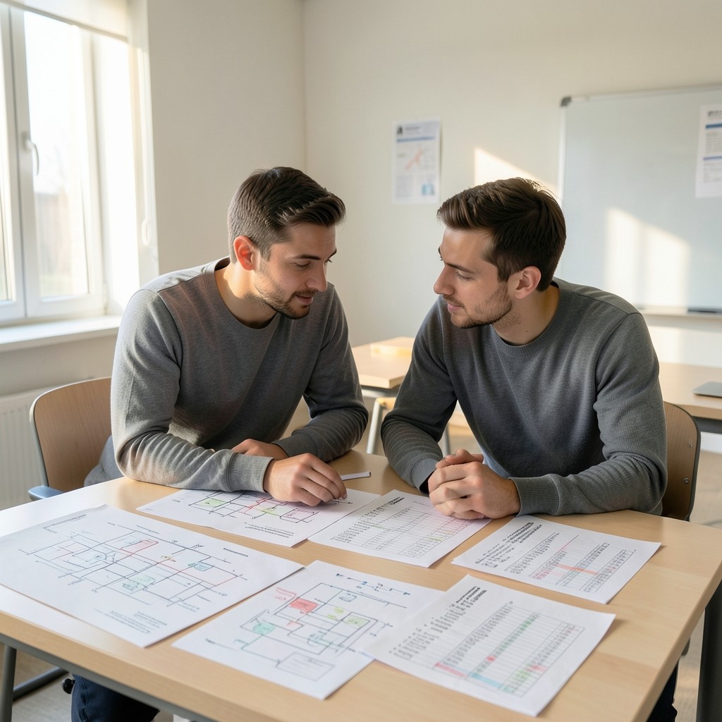 Student reviewing asset tokenization documentation with an instructor